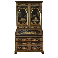 Secretaire nero stile veneziano Venezia '700 Chinoiserie*Vangelista 1960 Discount