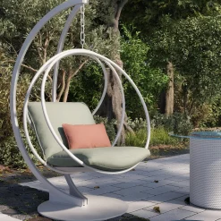 Sedia a dondolo Clara da esterno in acciaio bianco*Galbiati Fratelli Online