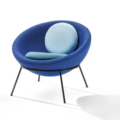 Sedia a scodella di Bardi Nuance blu lucido*Arper Discount