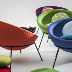 Sedia a scodella di Bardi Nuance blu lucido*Arper Discount