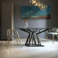 Sedia Atlantis in Metallo Lucidato Oro Antico*IDL Clearance