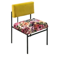 Sedia Aurea Bio in velluto giallo di CtrlZak e Davide Barzaghi*Biosofa New