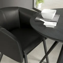 Sedia Balù in pelle nera di Emilio Nanni*TrabA' Online