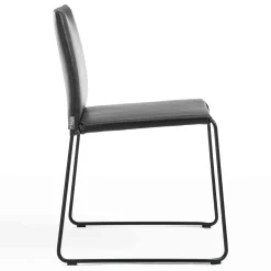 Sedia Bizzy in Pelle Nera*Enrico Pellizzoni Sale