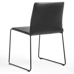 Sedia Bizzy in Pelle Nera*Enrico Pellizzoni Sale