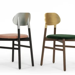 Sedia Bokken in argento e rosa anticato di Bellavista & Piccini*Colé Hot