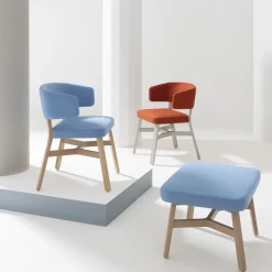 Sedia Croissant 571 Azure di Emilio Nanni*Billiani 1911 New