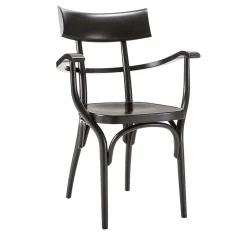 Sedia Czech Black di Hermann Czech*Gebrüder Thonet Vienna GmbH (GTV) – Wiener GTV Design