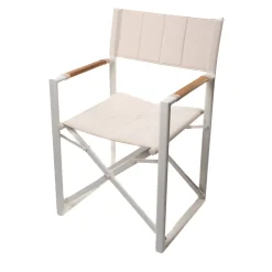 Sedia da regista in alluminio bianco*Marricreo Outlet