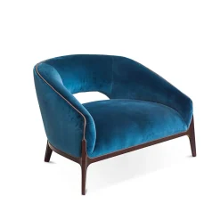 Sedia da salotto in velluto blu*Provasi Hot
