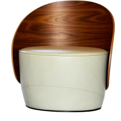 Sedia da salotto Ohr in noce*Real Piel Discount