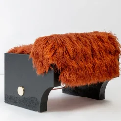 Sedia da salotto Rive in cemento nero*Draga & Aurel New