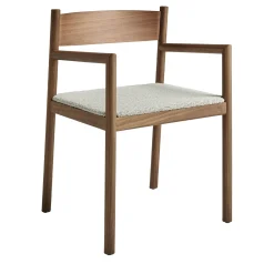 Sedia Dalston in Bouclé Nuvola e Noce Canaletto*Gianfranco Ferré Home New