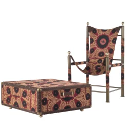 Sedia e baule da viaggio pieghevole Babel Brown*ETRO Home Interiors Discount