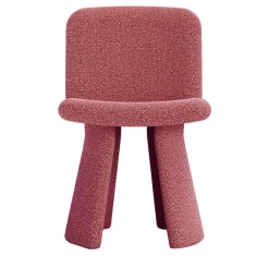 Sedia Ila in tessuto bouclé rosso*Alivar Sale