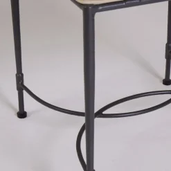 Sedia in ferro battuto con cuscino a trama incrociata*DMG Fiesole Best