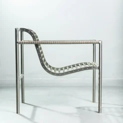 Sedia Insidie in acciaio inox grigio*Paolo Pallucco Clearance