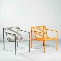 Sedia Insidie in acciaio inox grigio*Paolo Pallucco Clearance