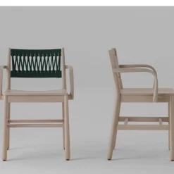 Sedia Julie In con schienale verde*TrabA'