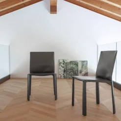 Sedia Jumpsuite in pelle grigia*Morica Design Hot