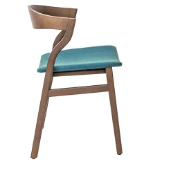 Sedia Kalea in Rovere fume con seduta imbottita di Lorenz+Kaz*Bedont Discount