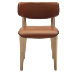 Sedia Ksenia in pelle marrone di Massimo Iosa Ghini*Livoni 1895 Sale