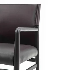 Sedia Ledermann in Pelle Marrone*Enrico Pellizzoni New