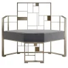 Sedia Lounge MoNDRIAN con Schienale Basso in Ottone Oro*Galbiati Fratelli New