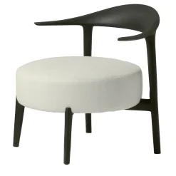 Sedia lounge Ripple bianca e nera*Giorgetti Best