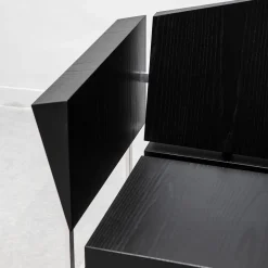 Sedia Mare Mosso in Rovere Nero e Alluminio Lucidato*Paolo Pallucco Online