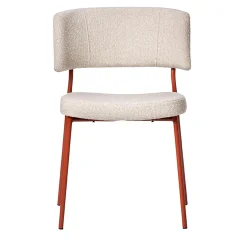 Sedia Marlen Met Im in Tessuto Beige e Metallo Rosso Mattone di EP Studio*TrabA' Outlet