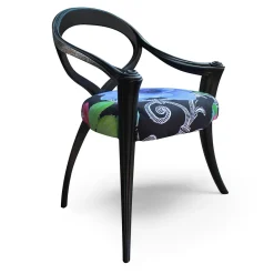 Sedia Opus laccata e Black Flower Di Carlo Rampazzi*Sergio Villa Outlet