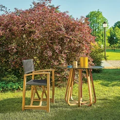 Sedia Regista Karenita grigia*Il Giardino di Legno Outlet