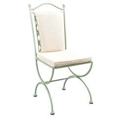 Sedia Rombi da esterno in acciaio inox verde battuto*Officina Ciani Discount