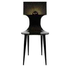 Sedia Sole in legno laccato nero*Fornasetti Online