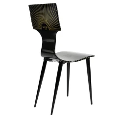 Sedia Sole in legno laccato nero*Fornasetti Online