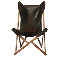 Sedia Tripolina in pelle nera*Dario Alfonsi Sale