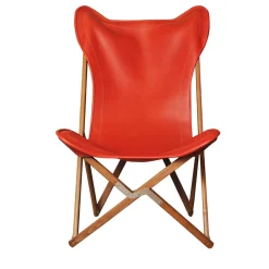 Sedia Tripolina in pelle rossa*Dario Alfonsi Online
