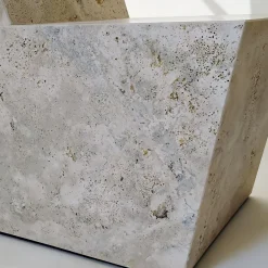 Sedia W in marmo travertino*Dimarmo Online