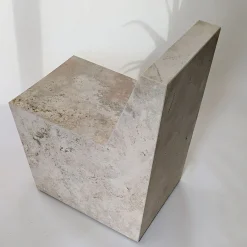 Sedia W in marmo travertino*Dimarmo Online