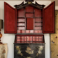 Segretario Doge nero con cineserie*Porte Italia New