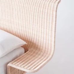 Serafino Letto Matrimoniale in Ferro e Rattan di Mario Scairato*Lispi New