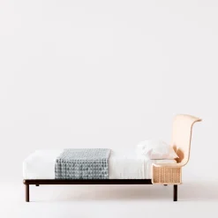 Serafino Letto Matrimoniale in Ferro e Rattan di Mario Scairato*Lispi New