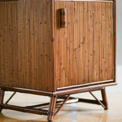 Set Di 2 Comodini a 1 anta In Bambù*Molto Collectibles Hot