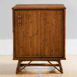 Set Di 2 Comodini a 1 anta In Bambù*Molto Collectibles Hot