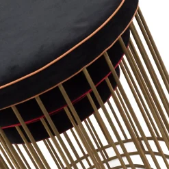 Set di 3 sgabelli a gabbia in ottone*Bronzetto Online