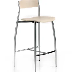 Set di 2 sgabelli da banco in rovere Baba di Sergio Mian*Altek Italia Design