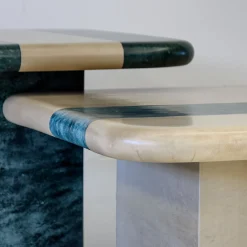 Set di 2 tavoli da nido verde e sabbia*Extroverso Outlet