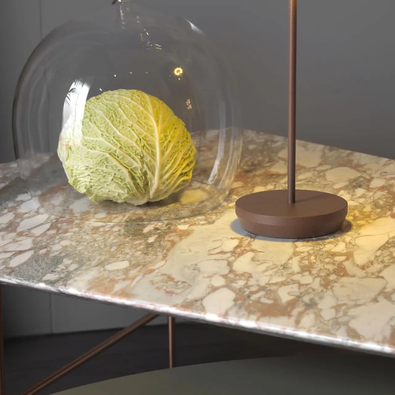 Set di 2 tavolini in marmo Norvegia e Fenix verde*Sitia Outlet