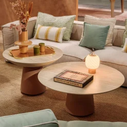 Set di 3 tavolini in resina per esterni Eclisse*Vismara